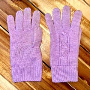 Ann Taylor 100% Cashmere Light Purple Cozy Gloves